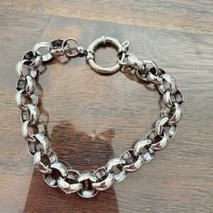 Chunky Silver Stainless Chain Bracelet